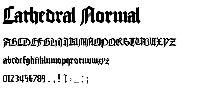 Cathedral Normal font
